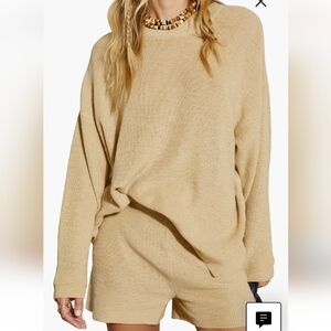 Free People Malibu Sweater & Shorts Set